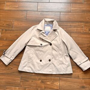 Weatherproof Short Trench Coat in Light Beige